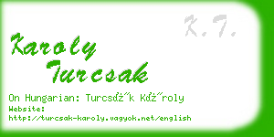 karoly turcsak business card